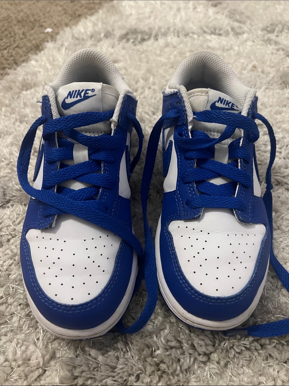 Nike Kids Blue and White Low-Top Sneakers